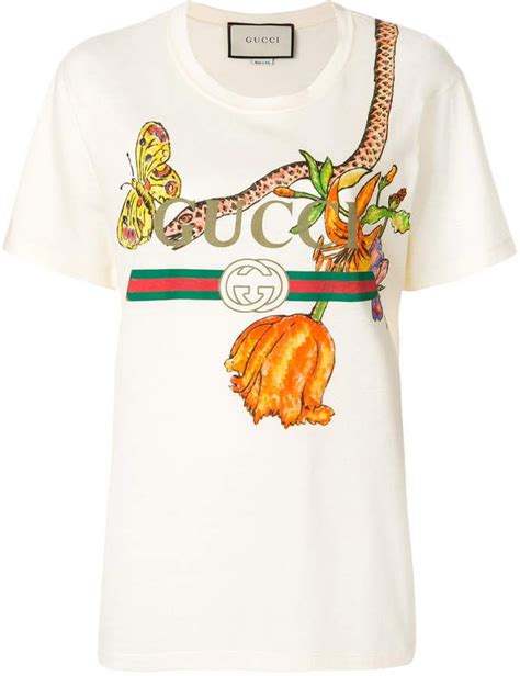 gucci flora snake print shirt|gucci tiger animal logo.